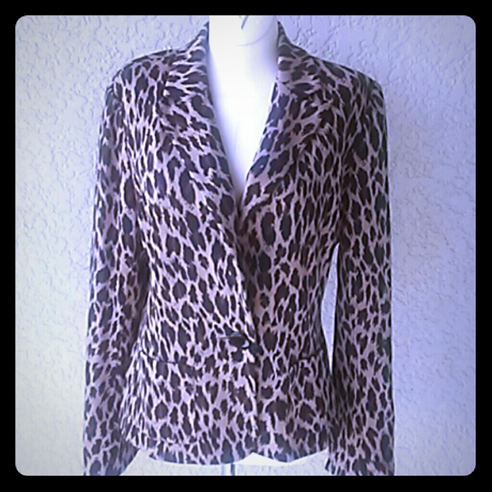 Spiegel Leopard Print Blazer